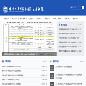 蚌埠工商学院科研与规划处