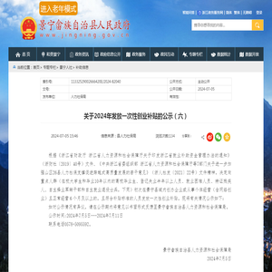 关于2024年发放一次性创业补贴的公示（六）